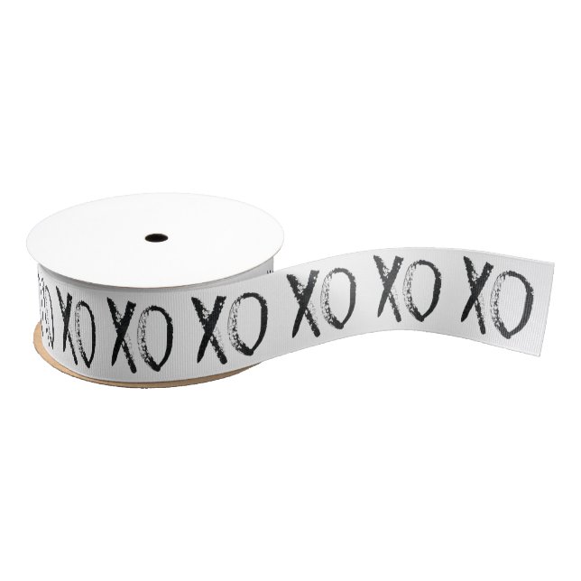  XOXO Black and White Grosgrain Ribbon (Spool)