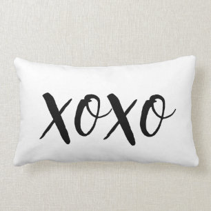 XOXO Black And White Lumbar Cushion