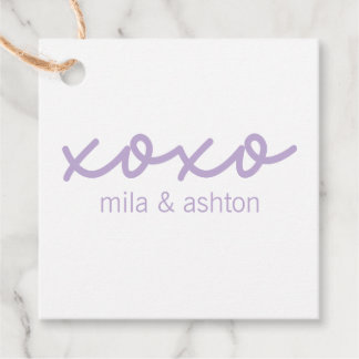 XOXO Colorblock Favour Tags