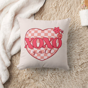XOXO   Cute & Loving Pink Heart Cushion