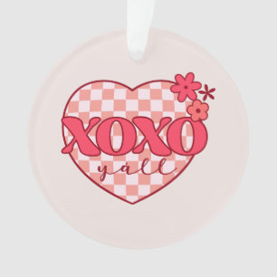 XOXO Cute & Loving Pink Heart Ornament
