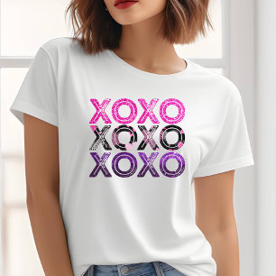 Xoxo Distressed Glitter Valentines Day T-shirt