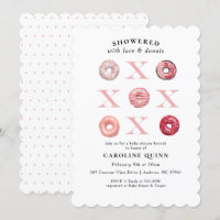 XOXO Doughnut Baby Shower Invitation
