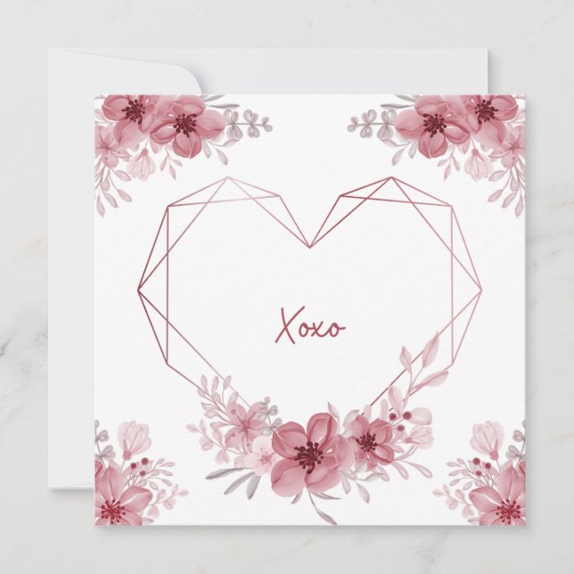 xoxo floral card (Front)