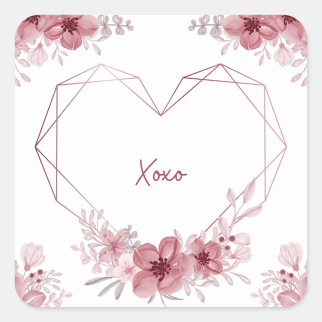 xoxo floral sticker (Front)