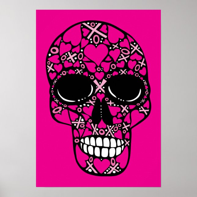 XOXO Forever - Skull Poster on Pink (Front)
