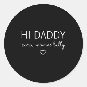 Xoxo Fun Valentines Day Pregnancy Announcement T S Classic Round Sticker