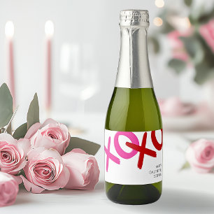 XOXO Galentine day Hugs and Kisses Best Friend Sparkling Wine Label