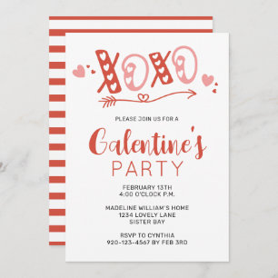XOXO Galentine's Day Party Invitation