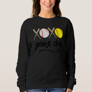 XOXO Game Day Baseball Softball Vintage Love Sport Sweatshirt