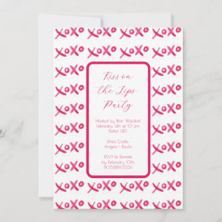 XOXO hand-painted invitation