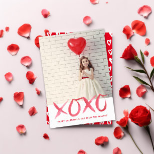 XOXO Happy Valentine's Day Photo Card