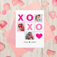 XOXO Happy Valentine's Day Pink Heart Custom Photo