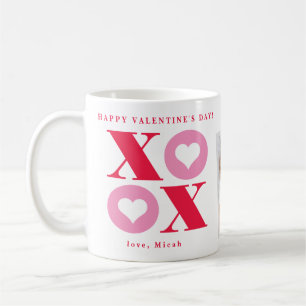 Xoxo Heart Happy Valentine's Day Two Photo Coffee  Mug