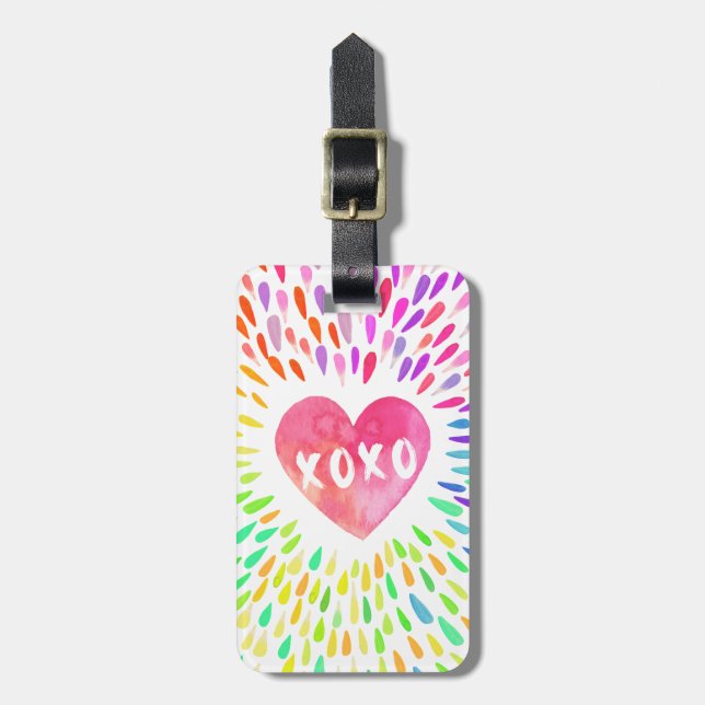 XoXo Heart Luggage Tag (Front Vertical)