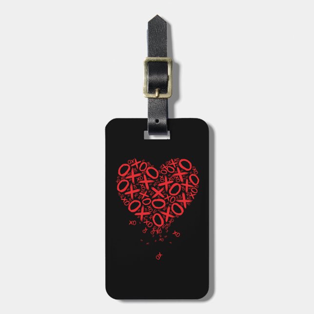 XOXO Heart Luggage Tag (Front Vertical)