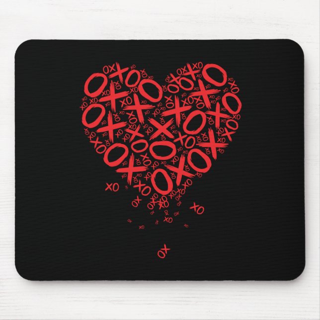 XOXO Heart Mouse Pad (Front)