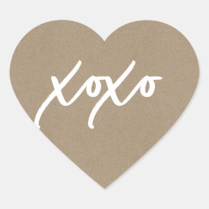 xoxo Heart shaped Sticker