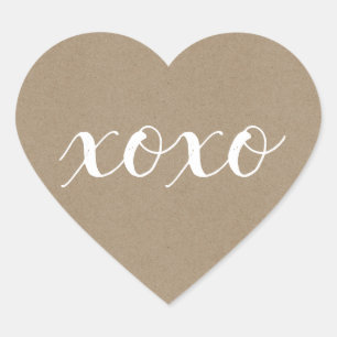xoxo Heart shaped Sticker