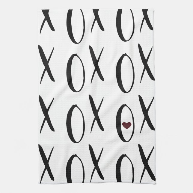 XOXO Heart Tea Towel (Vertical)