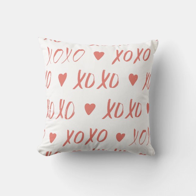 XOXO Hearts Pattern Cushion (Front)