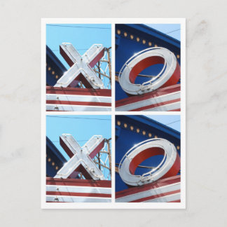 XOXO - Hip Hugs and Kisses Postcard