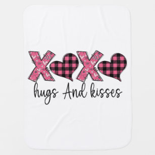 Xoxo hugs and kisses baby blanket