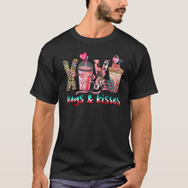 Xoxo Hugs And Kisses, Funny Valentine's Day Patter T-Shirt (Front)