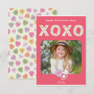 XOXO Hugs and Kisses Photo Classroom Card