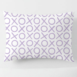 XOXO Hugs & Kisses Purple White Modern Pattern Pillowcase