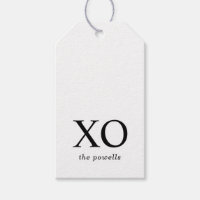 XOXO Hugs & Kisses Simple Black & White