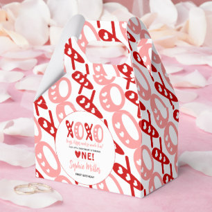 XOXO Hugs & Kisses Valentine's Day 1st Birthday Favour Box