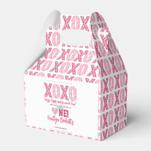XOXO Hugs & Kisses Valentine's Day 1st Birthday Favour Box