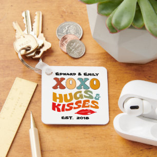 XOXO Hugs & Kisses Valentines day gift Key Ring