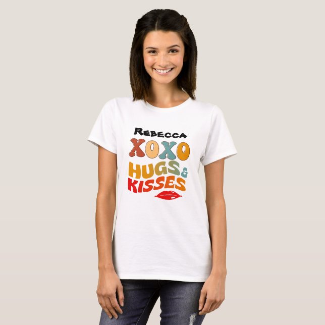 XOXO Hugs & Kisses valentine's day gift T-Shirt (Front Full)