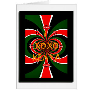 XOXO I Love Kenya Black Red Green National Flag Co