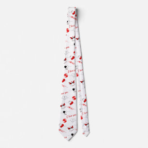 XOXO, I love you and hearts Tie