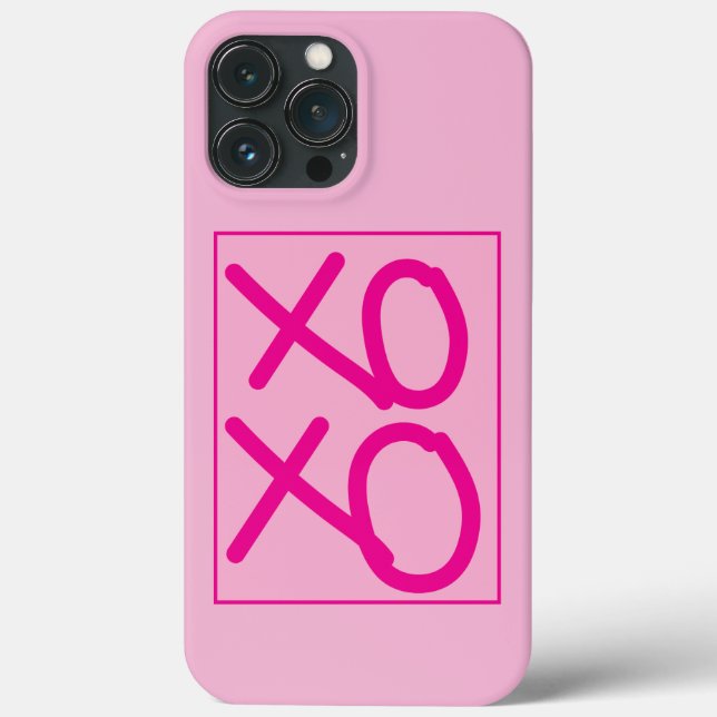 XOXO Iphone Case Pink Cool Y2k Preppy  (Back)