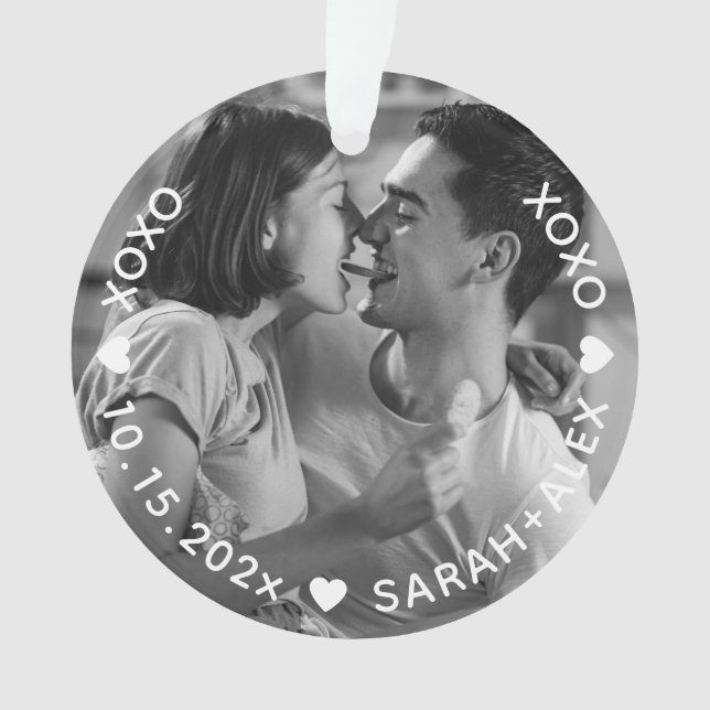 XOXO Keepsake Photo Ornament (Front)