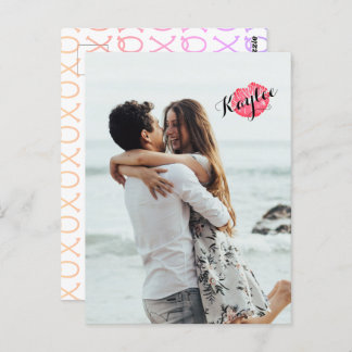 XOXO Kiss Add Your Photo Personalised Postcard