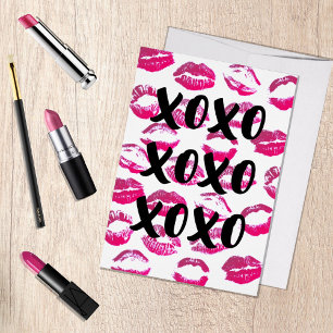 XOXO Kiss Holiday Card