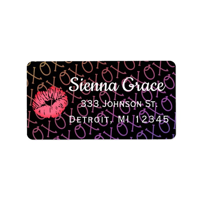 XOXO kiss Label (Front)