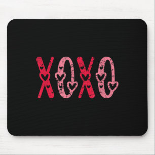 Xoxo Kisses Hugs Vintage Valentines Day Mouse Pad
