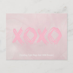 XOXO Light Pink Postcard