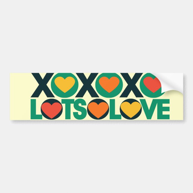 XOXO Lots of Love Bumper Sticker (Front)