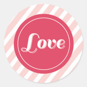 XOXO Love & Kisses Valentine Party 3 Inch Stickers