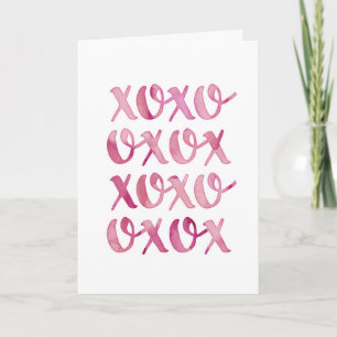 xoxo love valentines greeting card