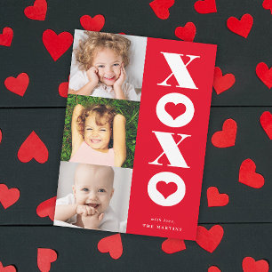xoxo multi-photo valentine's day card