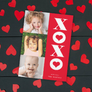 xoxo multi-photo valentine's day card