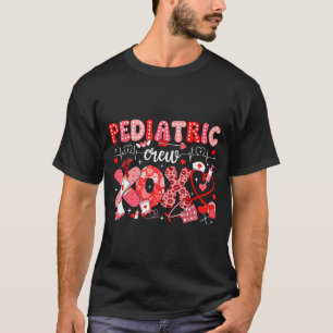 Xoxo Nurse Pediatric Crew Nurse Valentine Leopard  T-Shirt